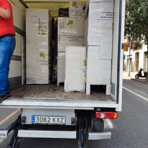 Mudança realitzada a Gran Via de Barcelona